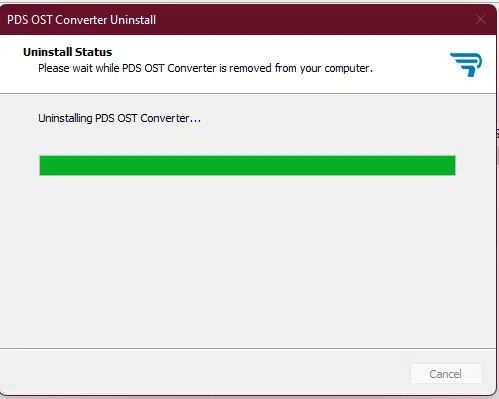 Ready to Uninstall - PDS Outlook OST Converter